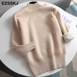 Autumn winter fur basic warm velvet Sweater Pullovers Women female high-neck Fleece sweater thick Turtleneck Knit