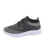 Sneakers Light Breathable 2021 Lace Up Flat Shoes Ladies Mesh Vulcanized Shoes Casual Comfort Female Footwear Plus