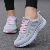 Women Casual Shoes Fashion Breathable Walking Mesh Flat Shoes Sneakers Women 2020 Gym Vulcanized Shoes White Female