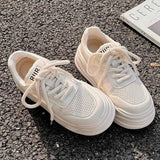 Spring, Summer And Autumn New Style Thick-Soled Casual White Shoes With High Comfort And All Kinds Of Muffin Women's Low Upper