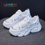 Women's Chunky Sneakers 2021 Platform Sports Shoes White Sneakers Vulcanized Casual Dad Shoes Tennis Female
