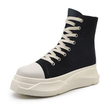 44 Chaussure Femme Women Sneakers Zipper Canvas leather Casual Shoes Mens 2022 Fashion Women Black Sneakers Ladies