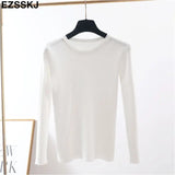 clothes Knitted woman sweaters Pullovers spring Autumn Basic women's jumper Slim women's sweater cheap pull long
