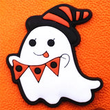 Sale 1pcs Cartoon Ghosts Shoe Buckle Accessories PVC Halloween Shoe Charm Decorations Pins Fit Croc Jibz Party Kids
