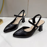 Breakj Summer New Head Head With Mother Sandals Soft Leather High Heels