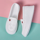 Breakj Quality Small White Shoes Female Nurse Shoes Professional Students Treasure Mom Home Comfortable Flat Bottom Four Seasons Regular Hot