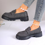 Breakj Spring And Autumn New Lof Shoes Pine Cake Thick Sole Foot Casual Single Shoes British Wind Coarse Fashion Women's