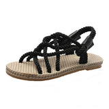 Breakj Sandals Woman Shoes Braided Rope With Traditional Casual Style And Simple Creativity Fashion Sandals Women Summer