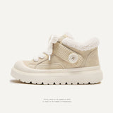 Breakj Shoes Ug Meng Big Shoes Winter Thick Soles Plus Velvet Warm Cotton Shoes Couple Short-Sleeve Snow Boots Men's