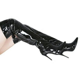 Breakj Sexy Mirror Bright Woman Over Knee Boots Fashion Show Night Club Super High And Fine And Female Boots Large