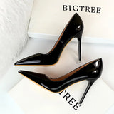 Breakj Fashion Simple Thin With Ultra High With Bright Paint Skin Shallow Mouth Tip