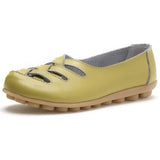 Women Sandals Summer Shoes 2020 New Female Fashion Split Leather Loafers Hollow Out Soft Bottom Nurse Working Flat