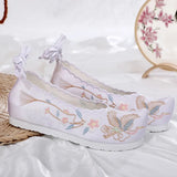 Hanfu shoes, embroidered shoes, women's antiquity shoes, heightened Chinese elements, ancient bow