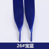 Lace Ribbon Candy Color Double Face Smooth Bud Silk Wide Flat Shoelaces 30