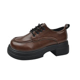 Breakj New Lashup Martin Love Shoes British Style Retro Casual Fashion Simple Thick Logo Small Leather Shoes