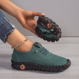 Breakj Single Shoes 2025 Autumn New Soft Back Hand Sewing Large-Size Casual Women's One-Legged Lazy