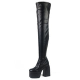Brand Punk Goth High Heels Platform women's Boots Trendy Sexy Luxury Big Size 48 Stylish Sexy Elegant Women