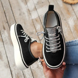 Breakj Size Thick Sole Single Shoes Female 2023 Spring And Autumn New Diamond With Platform Platform Sports Wind Casual