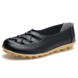 Women Sandals Summer Shoes 2020 New Female Fashion Split Leather Loafers Hollow Out Soft Bottom Nurse Working Flat