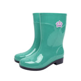 Women's Cotton Short Tube Warm Velvet Women's Rain Shoes Non-Slip Girl's Water Gel Shoes Rubber Boots Rain Boots