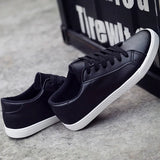 Little White Shoes Female Black Flat Leather Sneakers Loafers WomenCasual Shoe кроссовки женские Zapatillas Mujer