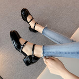 Breakj Head Sandals Female Summer 2023 New Fashion Buckle Retro Baotou With Mary Jane Small Leather