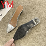 2020 HOT Pointed Toe Clear Heels Women Sandals Summer Shoes Pvc Transparent Pumps Crystal Wedding Jelly Buty Damskie High