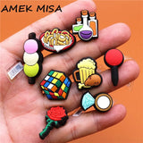 Sale 1pcs Diamond Ring Shoe Charms Original Onion Rose Shoe Accessories Buckle Chemicals Shoes Decorations Drumsticks