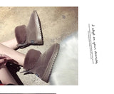 2021 New Women Winter Snow Boots Velvet Padded Shoes Boots Outdoor Fur Keep Warm Shoes Female Solid Casual