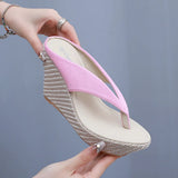 Breakj Cm Bohemian Beach Sandals Thick Soles Heel Clipper Waterproof Table Word Toe