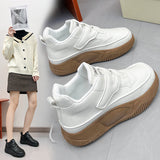 Breakj Women's Shoes 2024 New Ins Korean High Top Small White Shoes Versatile Student Platform Casual Shoes