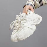 Breakj Korean Version Of The New Dad Shoes Female 2024 Spring Student Sports Running Shoes Casual Shoes Platform Shoes