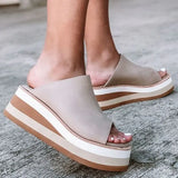 Women Sandals 2022 Summer Shoes For Women Platform Sandalias Mujer Peep Toe Heels Slippers With Wedges Shoes Female Heel