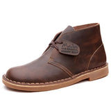 Men Boots Comfy Lace-up High Quality Leather Men's Boots 2020 Autumn Fashion Shoes Man Durable outsole Men Casual