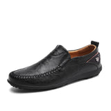 Italian Men Casual Shoes Summer Genuine Leather Men Loafers Moccasins Slip On Men's Flats Breathable Male Driving