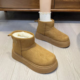 Breakj Thick-Bottomed Snow Boots Women's Winter 2025 Plus Thick Warm Cotton Shoes Women's Casual Sleeve Cotton