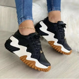 New Breathable Vulcanized Shoes Women Fashion Platform Sneakers Autumn Thick Bottom Low Top Large Size Canvas Casual