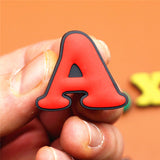 PVC Capital English Letters Shoe Charms Shoes Accessories Croc Shoe Buckle Decorations Ormaments fit JIBZ Party Kid's