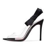 PVC Fish Mouth Sauce, Thin High Heel, Single Shoes, Large Size Sandals,