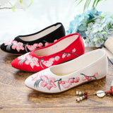 Breakj Shoes Single Shoes Fashion Embroidered Cloth Shoes With A Cheongsam Pedal Women's Shoes Spring And Autumn National