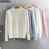 color O-Neck basic sweater thick Women Sweater Pullover Casua Long Sleeve Sweater for women Female pullover