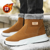 Winter Korean Snow Boots, Warm And Velveteen Men's Shoes, Short Boots, Men's Thick-Soled Cotton Shoes, Men's Cotton
