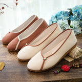 Breakj Shoes Cloth Shoes New Oxford Sole Walk Leisure Women's Shoes Pure Color Tea Clothing Single Shoes Mother
