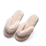 Women House Slippers Faux Fur Fashion Warm Shoes Woman Slip on Flats Female Slides Black Pink cozy home furry