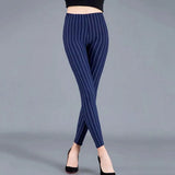 Female Fitness Leggings Women Print Plaid Leggings Lady Sexy Slim Pencil Pants Push Up Elastic Waist