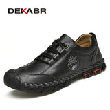 2022 New Fashion Casual Shoes Genuine Leather Lace Up Brand Shoes Luxury Business Summer Shoes Men Walking