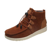 Lace Up Flock Footwear Ladies Casual Sewing Female Shoes Plus Size Women Ankle Boots Winter Women's Warm