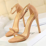 Breakj Fashion Sexy Sandals Ultra High Heel Suede Open Toe With Summer