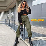 New Women Solid Sports Trousers Autumn Winter Casual Loose Running Jogger Pants Female Elastic Waist Street Long