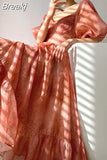 Sleeve French Elegant Dress Woman Beach Chiffon Fashion Midi Dress Office Lady Retro Even Party Dress Casual 2023